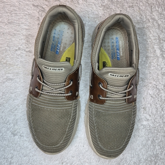 Skechers Men's Brown and Tan Boat Shoes - Picture 1 of 7